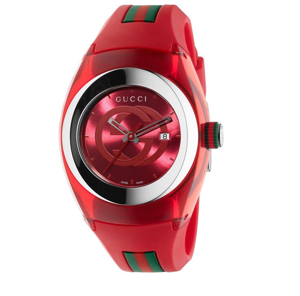 Gucci Sync XXL Red Rubber Red Dial 